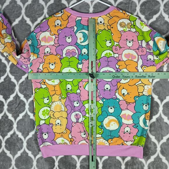 Care Bears Sweater Womens Small Hybrid Pullover Cartoon Rainbow Pastel Top Cute - Picture 5 of 8
